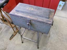 STOOL AND WOODEN TOOL BOX