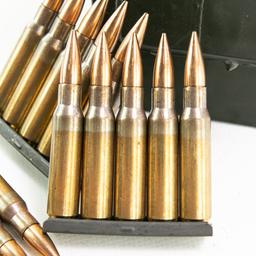 160rds 7.62X51 FMJ on Stripper Clips in Ammo Can