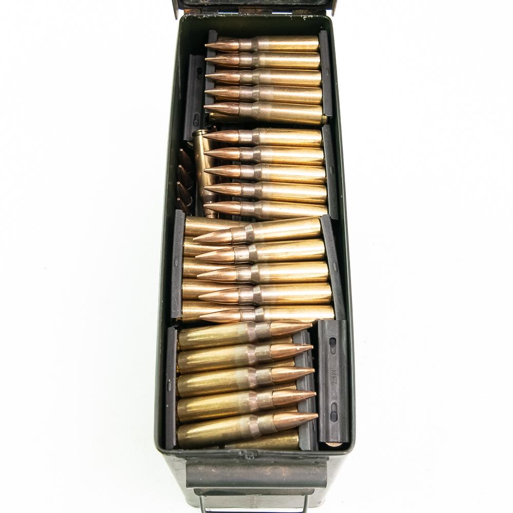 160rds 7.62X51 FMJ on Stripper Clips in Ammo Can