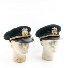 WWII US Merchant Marine Officer Visor Hat Lot USMS