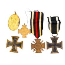 WWI German Iron Cross 1st Class & Medal Lot