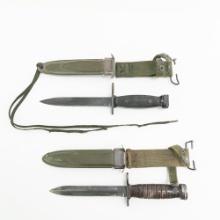 WWII & Post US M4 and M7 Bayonet Lot-M1 Carbine