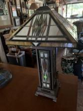 "in The Style Tiffany Leaded Glass Lamp In The Style Tiffany Leaded Glass Lamp