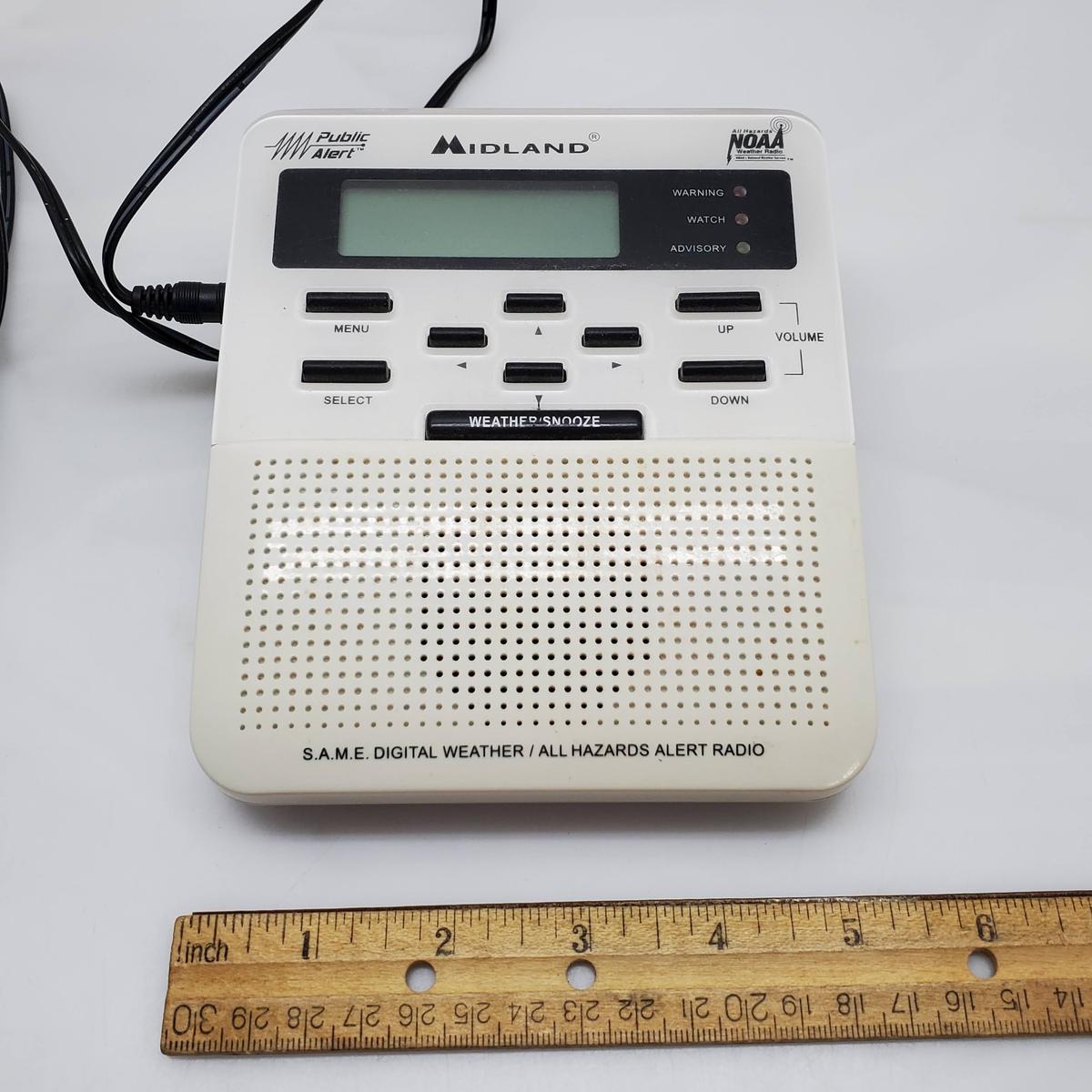 Midland S.A.M.E. Digital Weather/All Hazards Alert Radio - Tested and Works