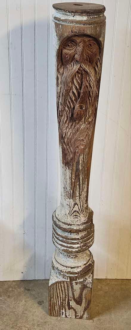 Unique Carved Wooden Column