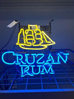 neon advertising sign CRUZAN RUM