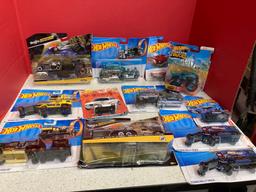 12 new diecast vehicles, including hot wheels