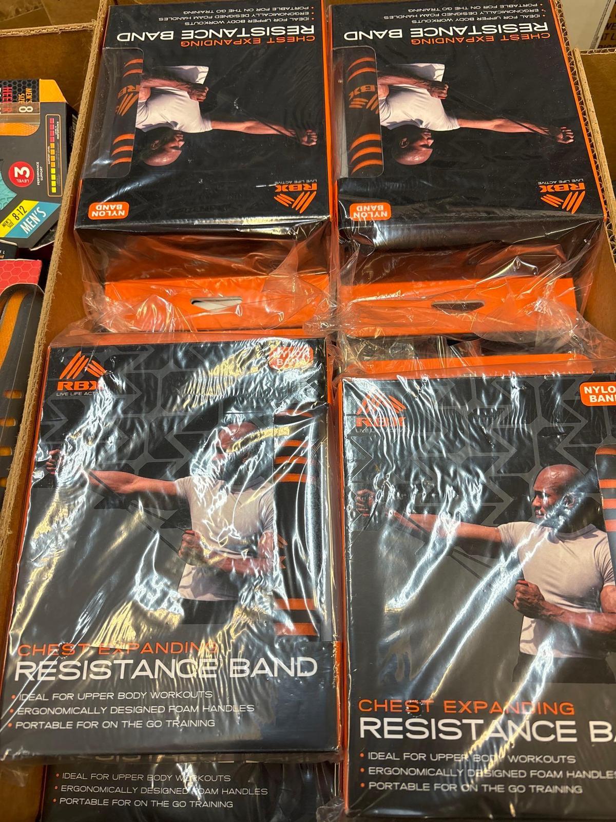 box of brand new resistance bands