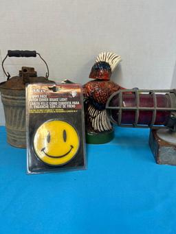 vintage gas can decanters Beacon music box miscellaneous