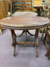 mahogany round drum table oval lamp table