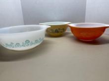 Pyrex and Glasbake Mixing Bowls