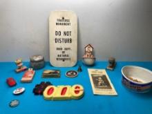 Ohio natural resources sign, Goebel, Hummel figurine, other cool items