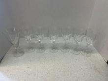 7 Crystal goblets