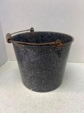 antique graniteware bucket