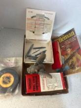 miniature metal toy ships, Capehart fuel lever controller new in box, gargoyle, Cleveland barons