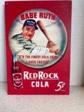 Babe Ruth Red Rock Cola tin sign. 11x 16?