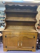 2 piece solid maple open face hutch