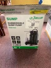 Cast iron sump pump in open box missing plug