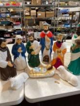 molded plastic nativity figures. 12? tall