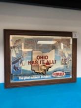 Vintage Ohio Genesee beer picture mirror