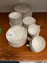 Winterling dining set including 12 dinner plates, 12 coffee saucers, 9 salad plates, 10 cups and