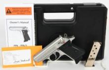 Stainless Walther PPK Semi Auto Pistol .380 ACP