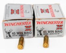 40 Rounds of Winchester .45 Win Mag Ammunition