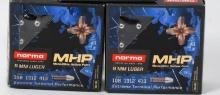 40 Rounds Of Norma MHP 9mm Luger Ammunition
