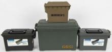 Lot of 4 Various Plastic Ammo Boxes