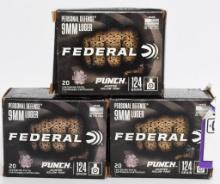 60 Rds Federal Personal Defense 9mm Luger Ammo