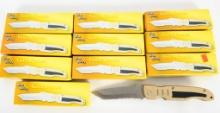 Lot of 10 New Frost Cutlery Gold Finger Knives