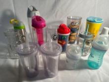 Minions Snackeez, Plastic Cups With Lids , Thermos, Baby Bottles, Etc Lot