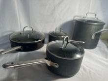 Calphalon 1 Frying Pan, 3 Pots With Lids