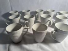 New Elama 12 Pc White Cup Set In Box