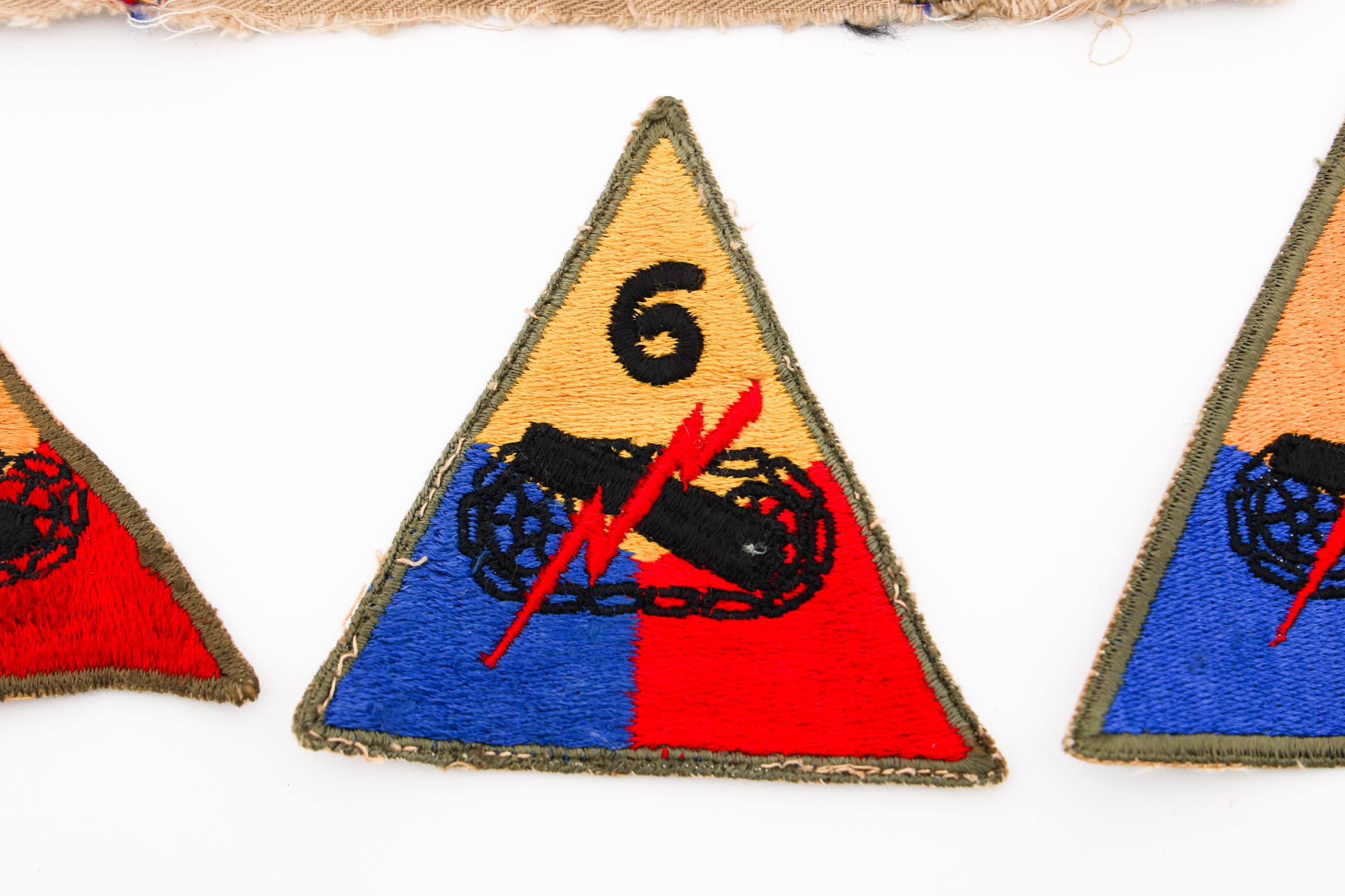 WWII US ARMY ARMORED DIVISION PATCHES