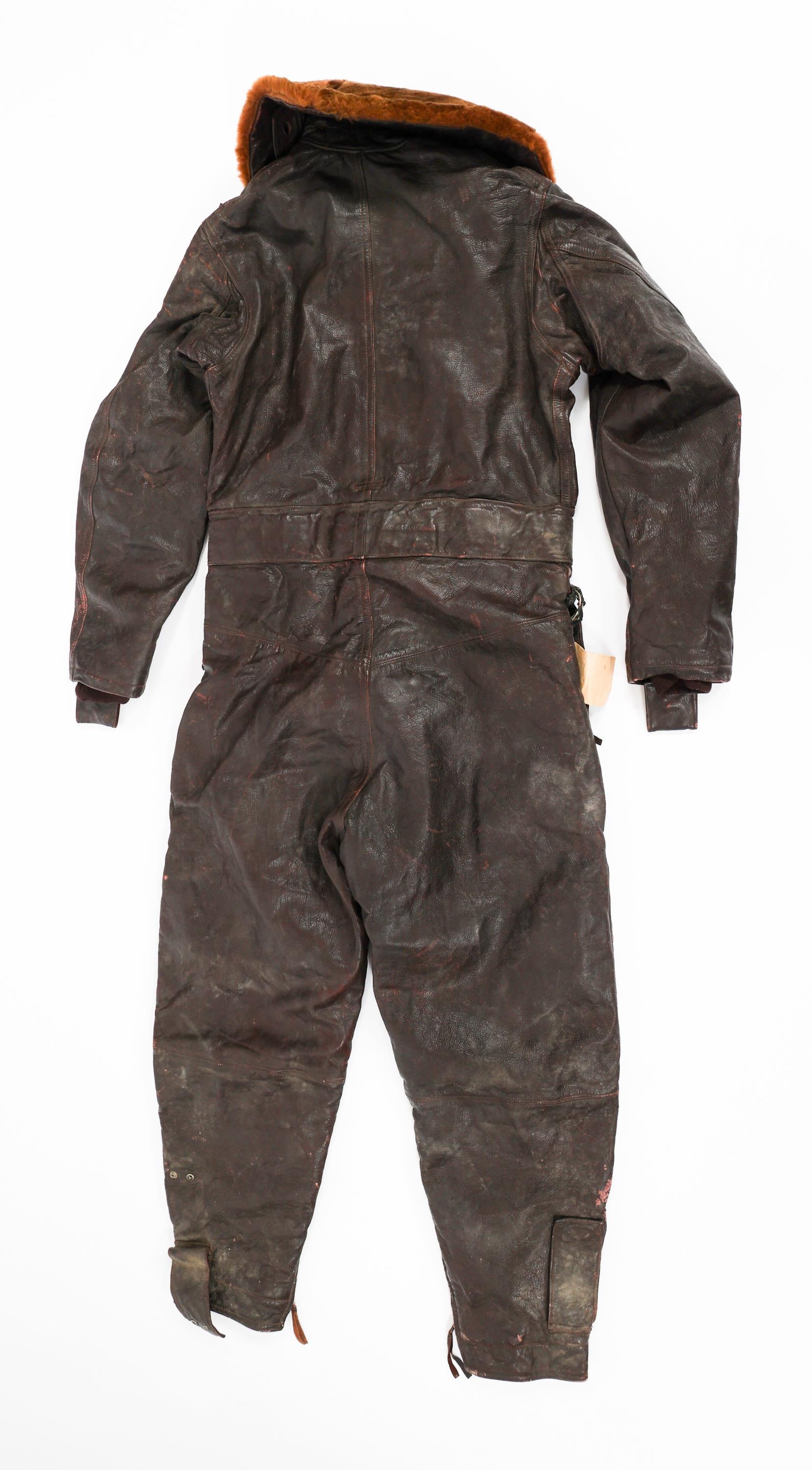 WWII US NAVY CFN-24 HEATED LEATHER FLIGHT SUIT