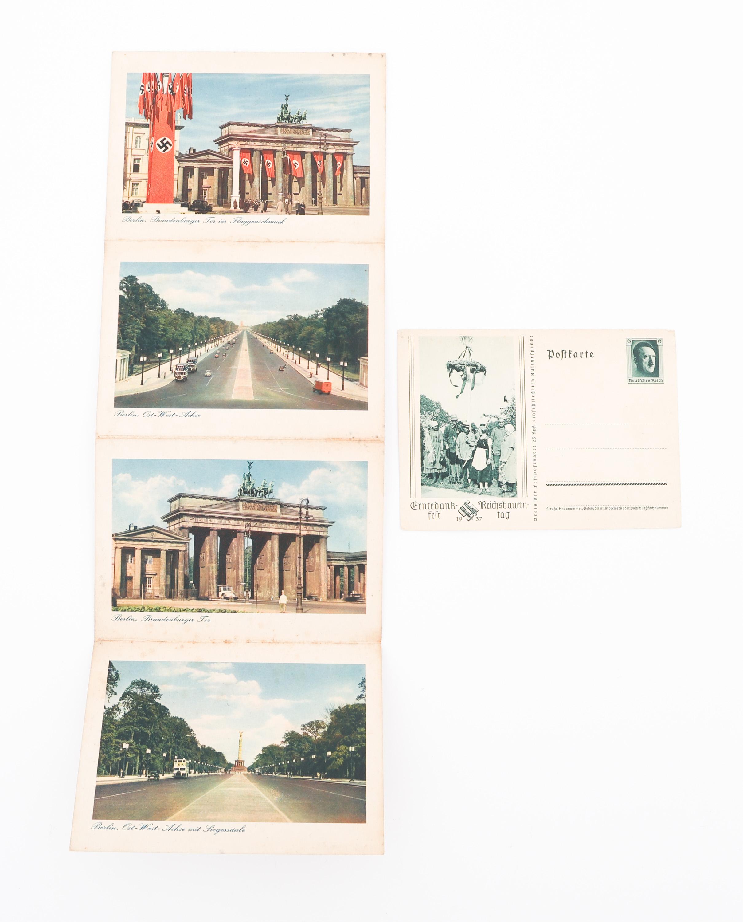 WWII GERMAN POSTCARDS, STAMPS, & BOOKLETS