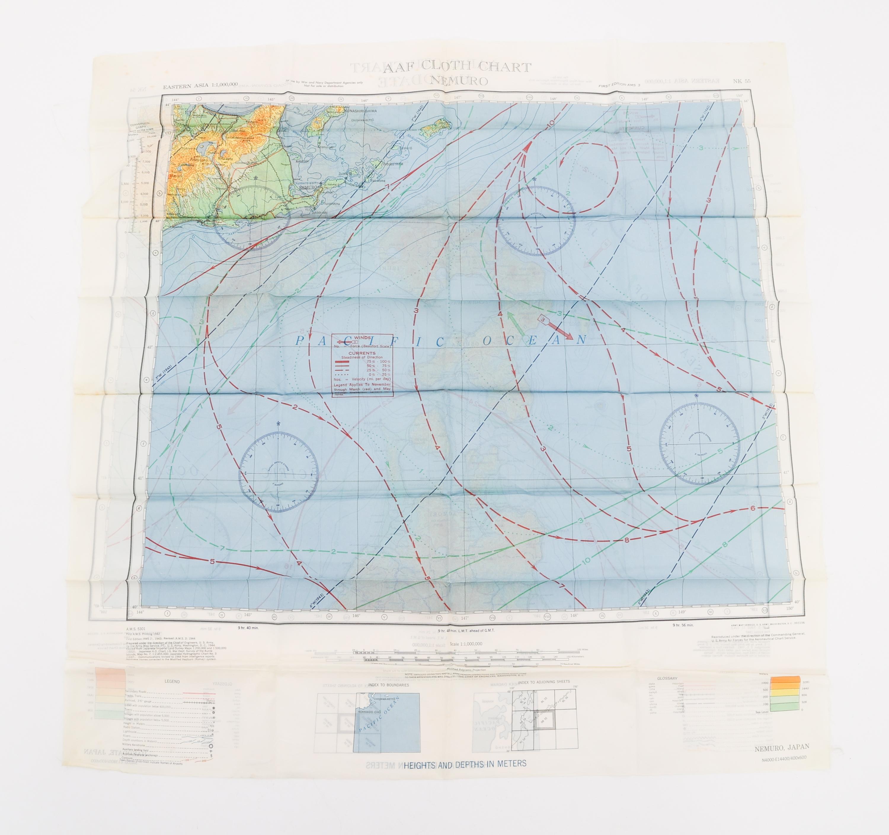 WWII USAAF CLOTH ESCAPE & EVASION MAPS