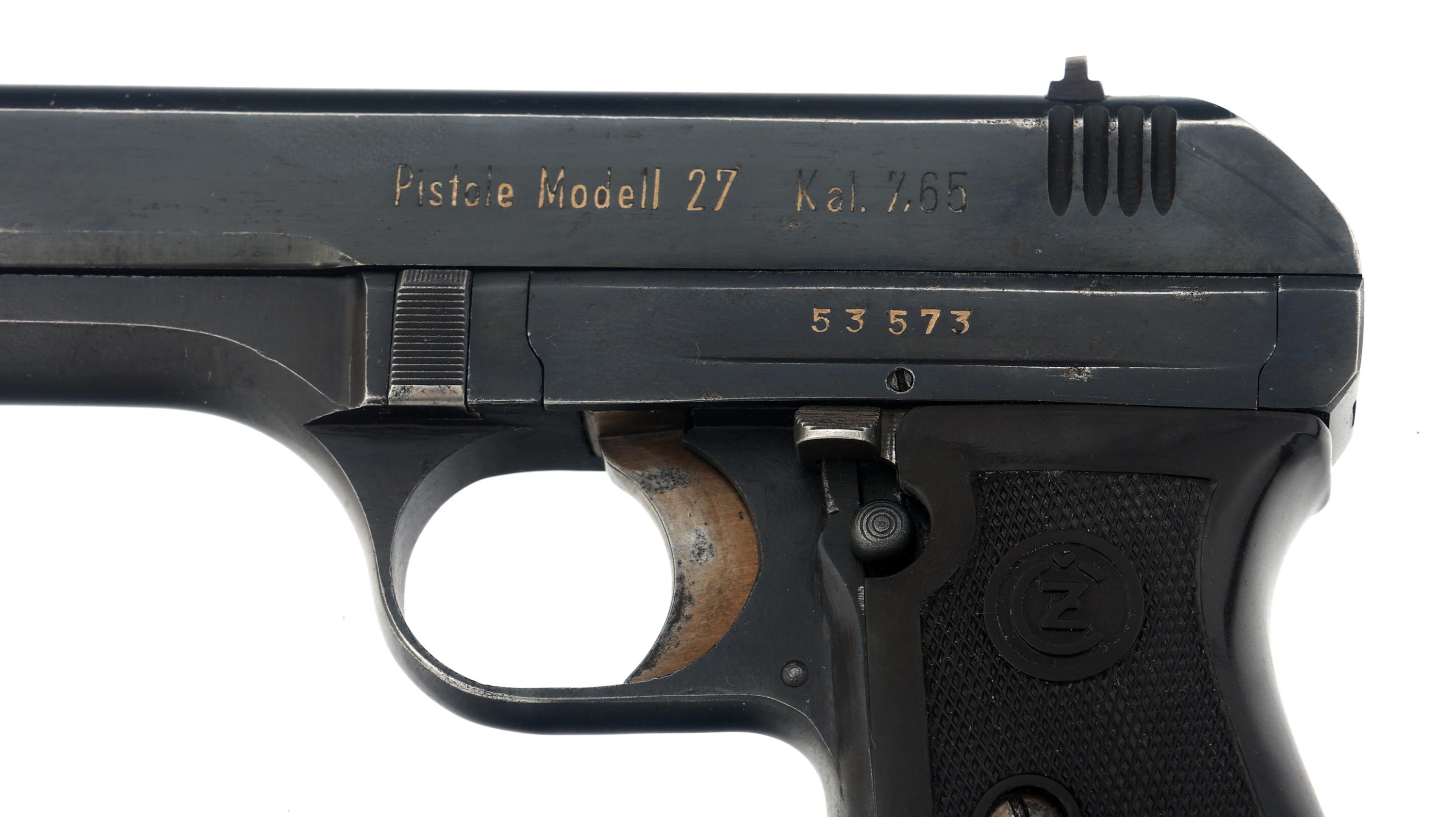 WWII GERMAN CZ MODEL 27 7.65mm CALIBER PISTOL