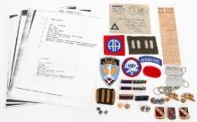WWII US ARMY NAMED D-DAY & POW INSIGNIA GROUPING