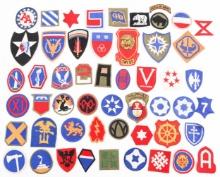 WWII US ARMY & USMC SHOULDER PATCHES
