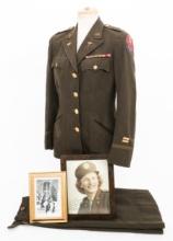WWII US ANC NAMED UNIFORM & PHOTOGRAPH GROUPING