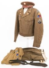 WWII US ARMY 752nd TANK BATTALION ENLISTED UNIFORM