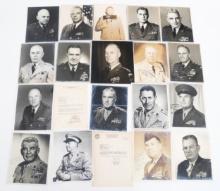 WWII USMC & ARMY GENERAL SIGNED PHOTOGRAPHS