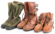 WWII USMC & ARMY JUNGLE & DOUBLE BUCKLE BOOTS