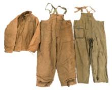 WWII US NAVY DECK OVERALLS & JACKET