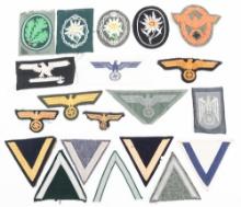 WWII GERMAN SS VOLUNTEER, HEER & POLICE INSIGNIA