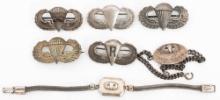 WWII US AIRBORNE PARATROOPER WINGS & BRACELETS