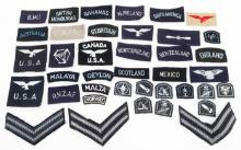 WWII BRITISH RAF INSIGNIA & FOREIGN VOL. PATCHES