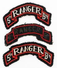 WWII US 4th & 5th RANGER THEATER MADE SCROLL PATCH